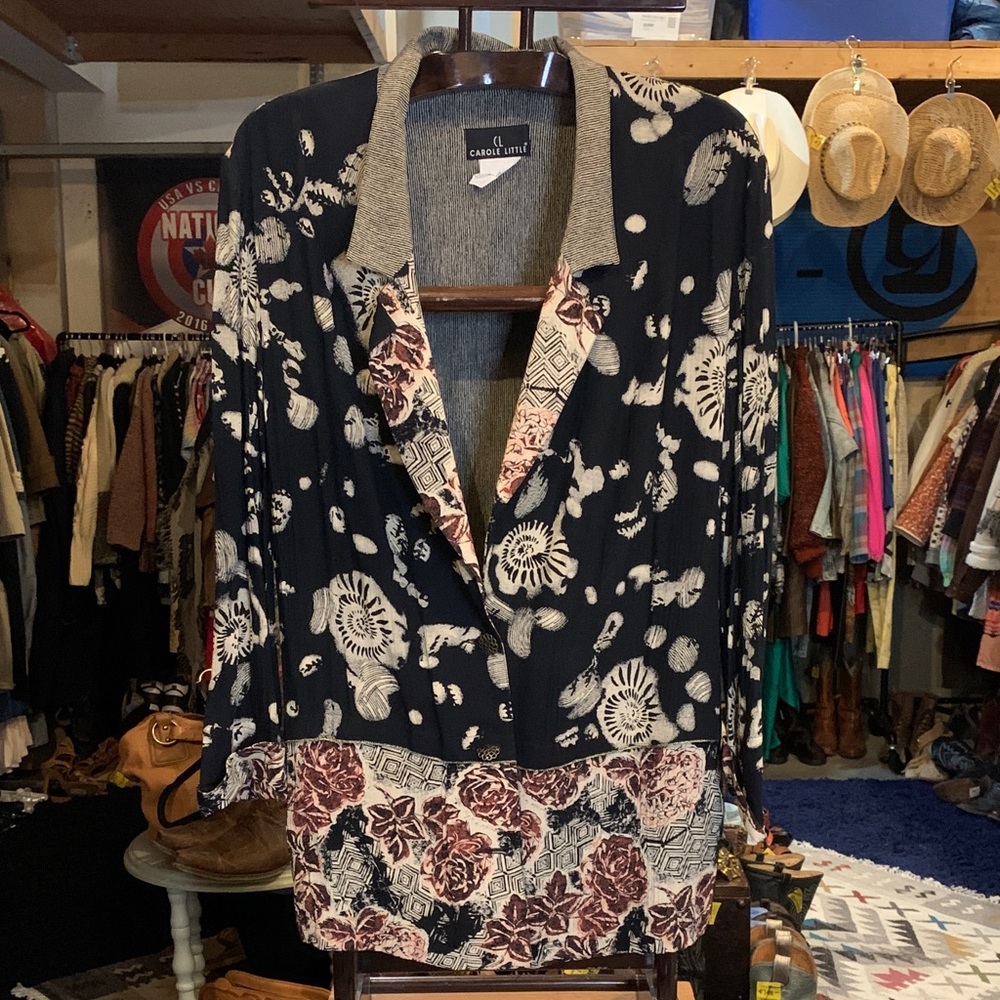 Carole Little Black and White Blazer